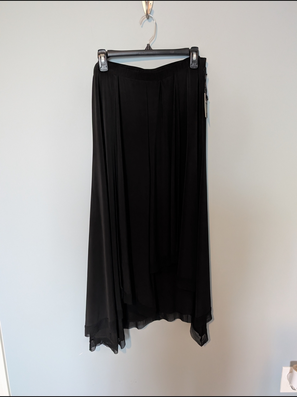 Chico's Black Asymmetrical High-Low Maxi Skirt
